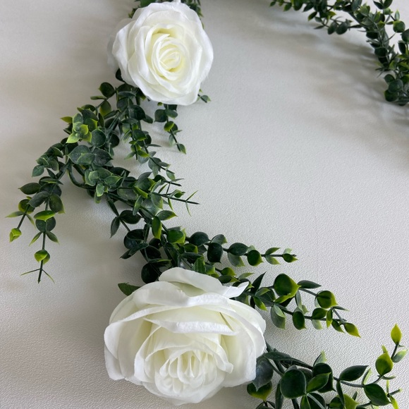 6 Ft Custom Boxwood Rose Flower Garlands Wedding Decor More Colors Available - Picture 2 of 11